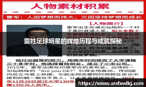 雷姓足球明星的辉煌历程与成就探秘